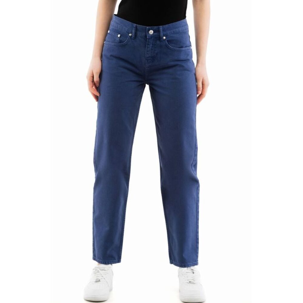 Moschino Blue Cotton Straight-Leg Women's Jeans